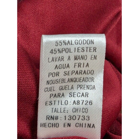 UMGEE Women's Dress Bohemian Tunic Small Burgundy Red Bell Sleeves Scoop Neck - Picture 11 of 11